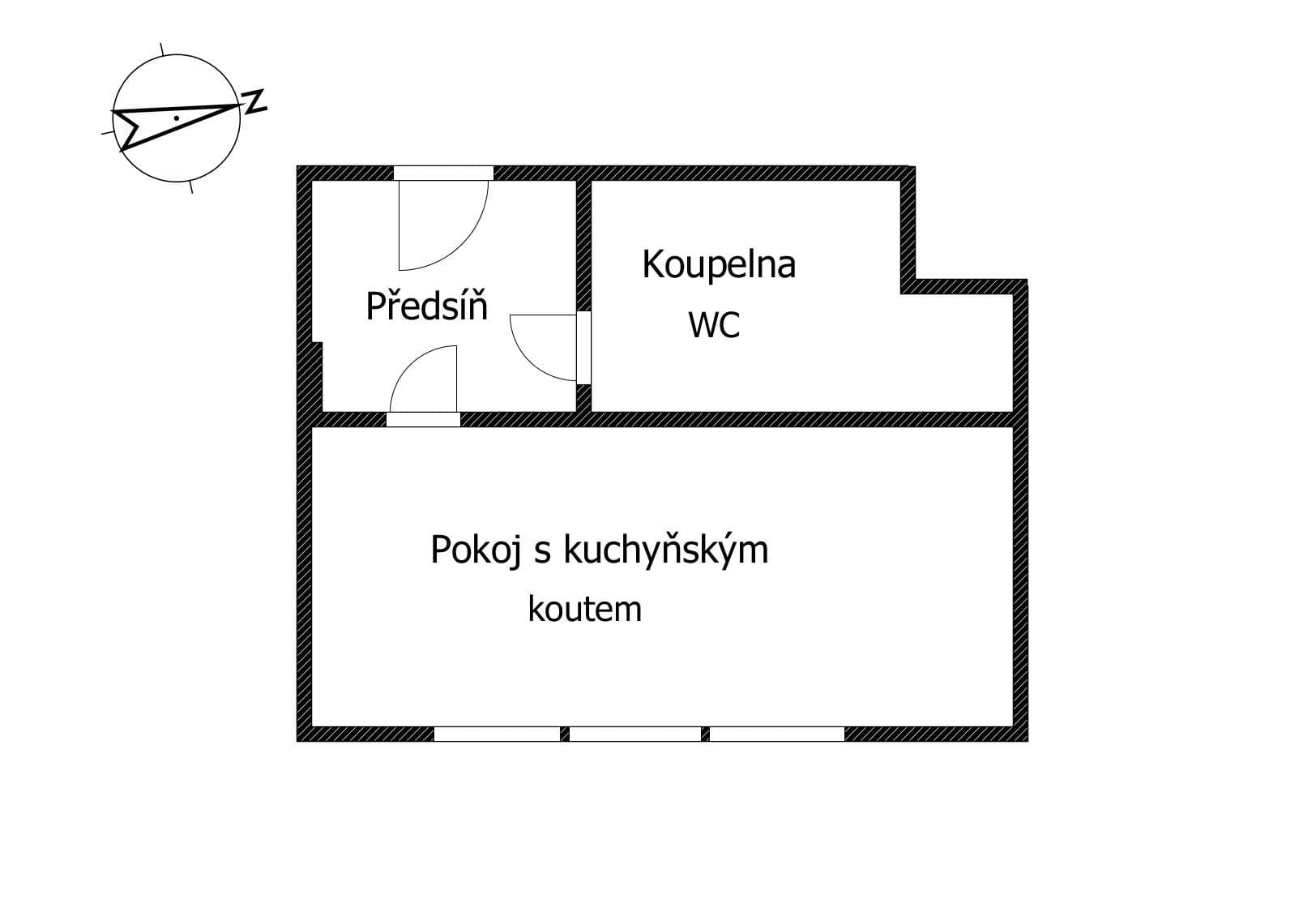Studio flat to rent, 23 m², Perucká, Prague, Prague Studio flat to rent, 23 m², Perucká, Prague, Prague