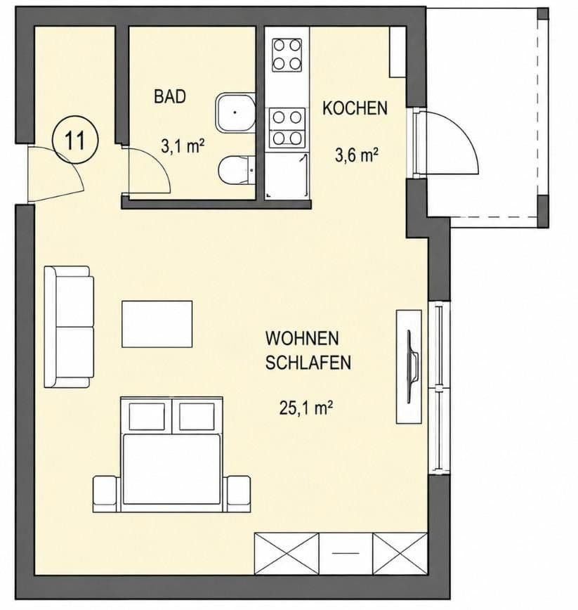 1 bedroom flat to rent, 38 m², Steinhaldestraße 32, Heilbronn, Baden-Württemberg 1 bedroom flat to rent, 38 m², Steinhaldestraße 32, Heilbronn, Baden-Württemberg