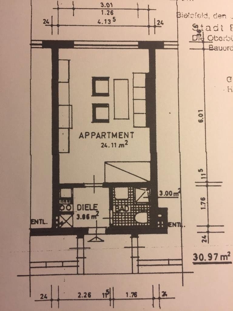 1 bedroom flat to rent, 31 m², Kahler Krug 18a, Bielefeld, North Rhine-Westphalia 1 bedroom flat to rent, 31 m², Kahler Krug 18a, Bielefeld, North Rhine-Westphalia