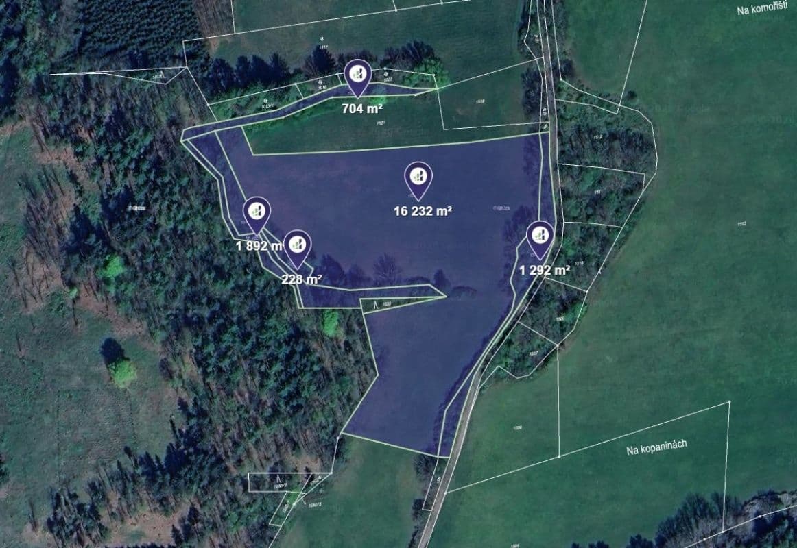 plot for sale, 20,348 m², Čmelíny, Plzeňský Region plot for sale, 20,348 m², Čmelíny, Plzeňský Region
