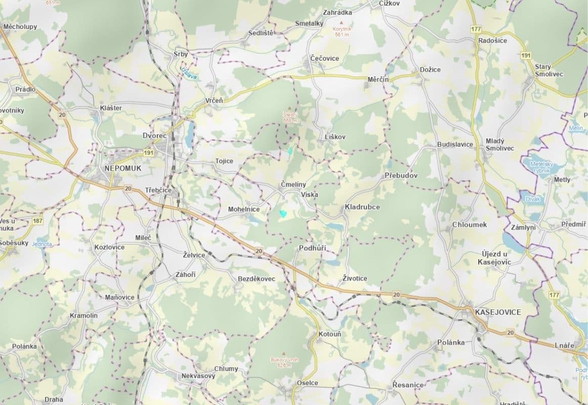 plot for sale, 20,348 m², Čmelíny, Plzeňský Region plot for sale, 20,348 m², Čmelíny, Plzeňský Region