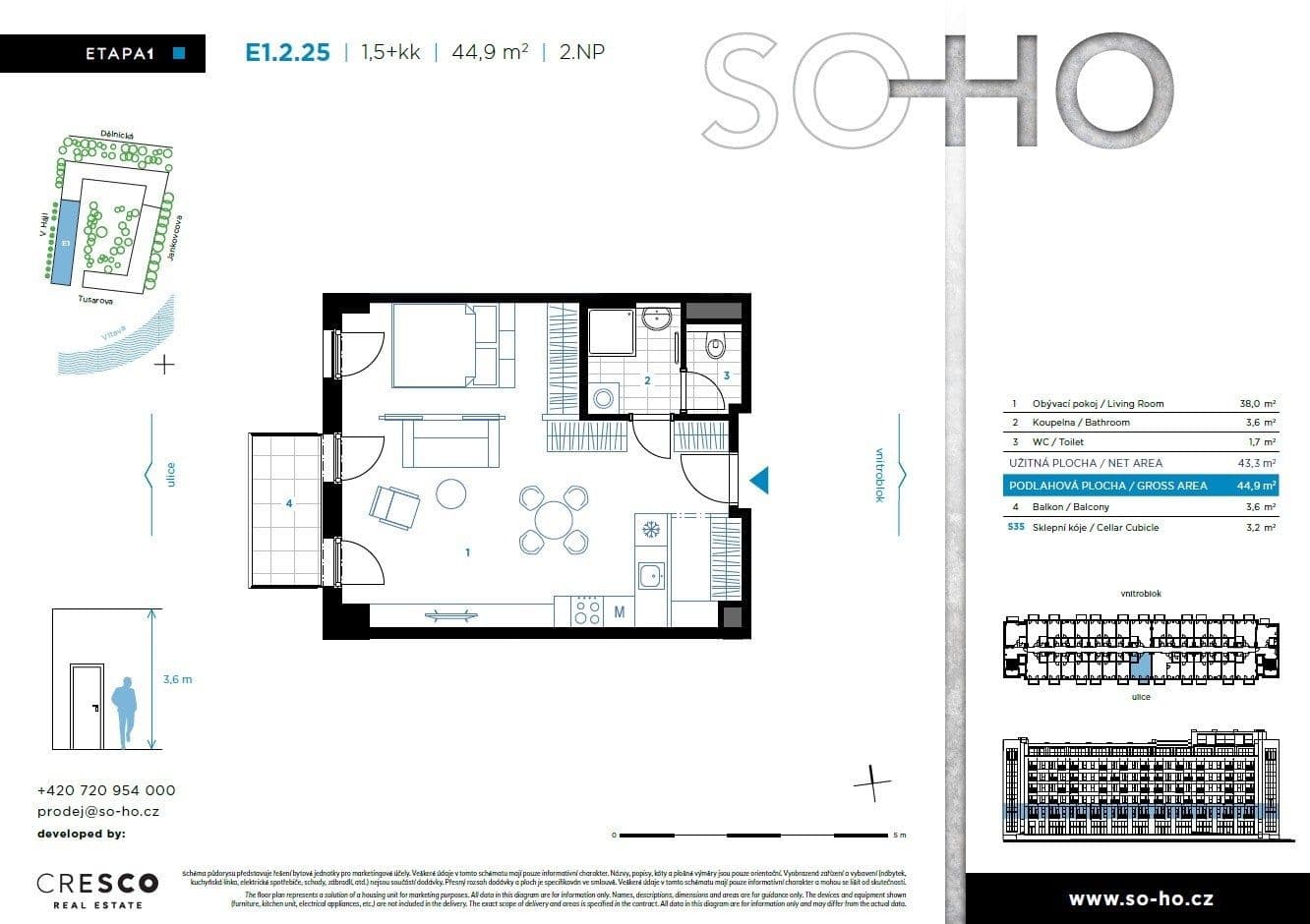 Studio flat to rent, 45 m², V háji, Prague, Prague Studio flat to rent, 45 m², V háji, Prague, Prague