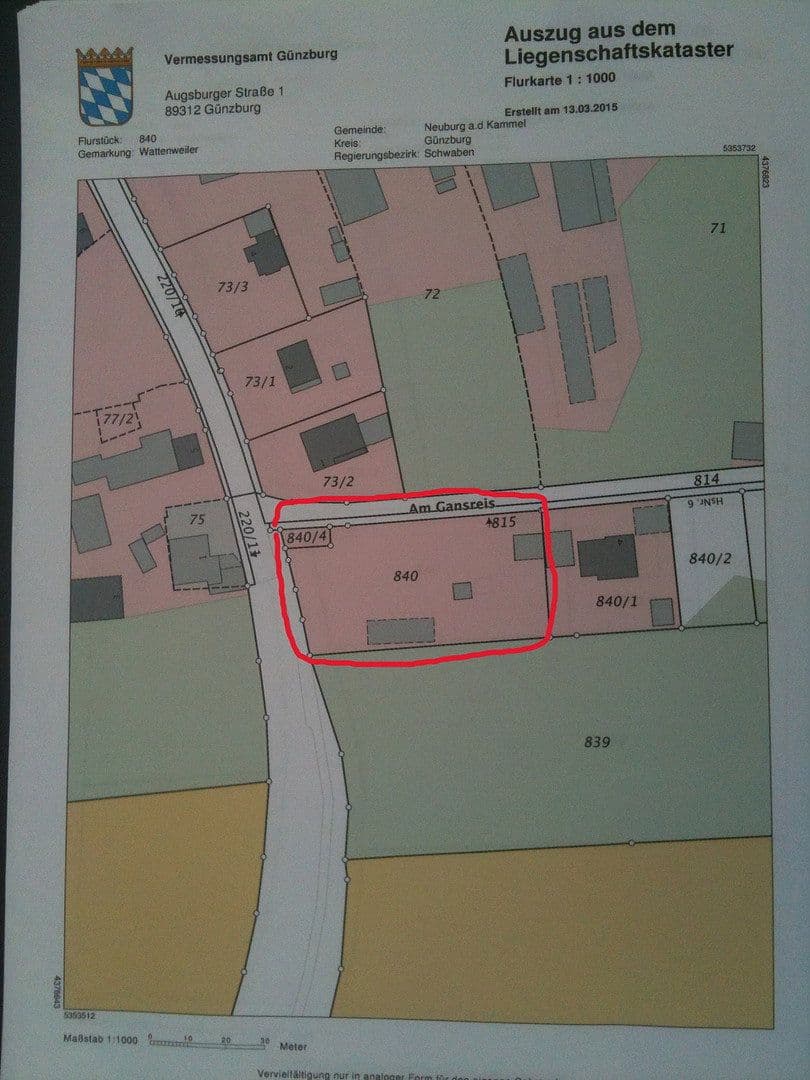 plot for sale, 2,093 m², Am Gansreis, Neuburg an der Kammel, Bavaria plot for sale, 2,093 m², Am Gansreis, Neuburg an der Kammel, Bavaria