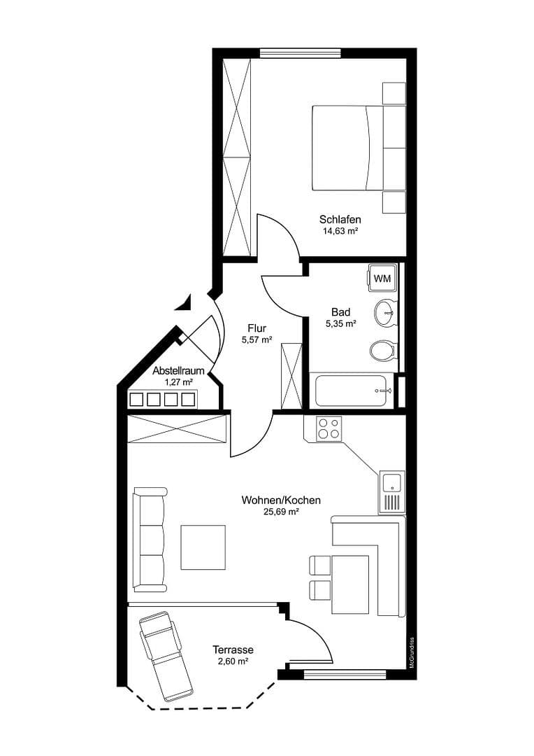 2 bedroom flat for sale, 56 m², Alt Meteler Str., Schwerin, Mecklenburg-Vorpommern 2 bedroom flat for sale, 56 m², Alt Meteler Str., Schwerin, Mecklenburg-Vorpommern