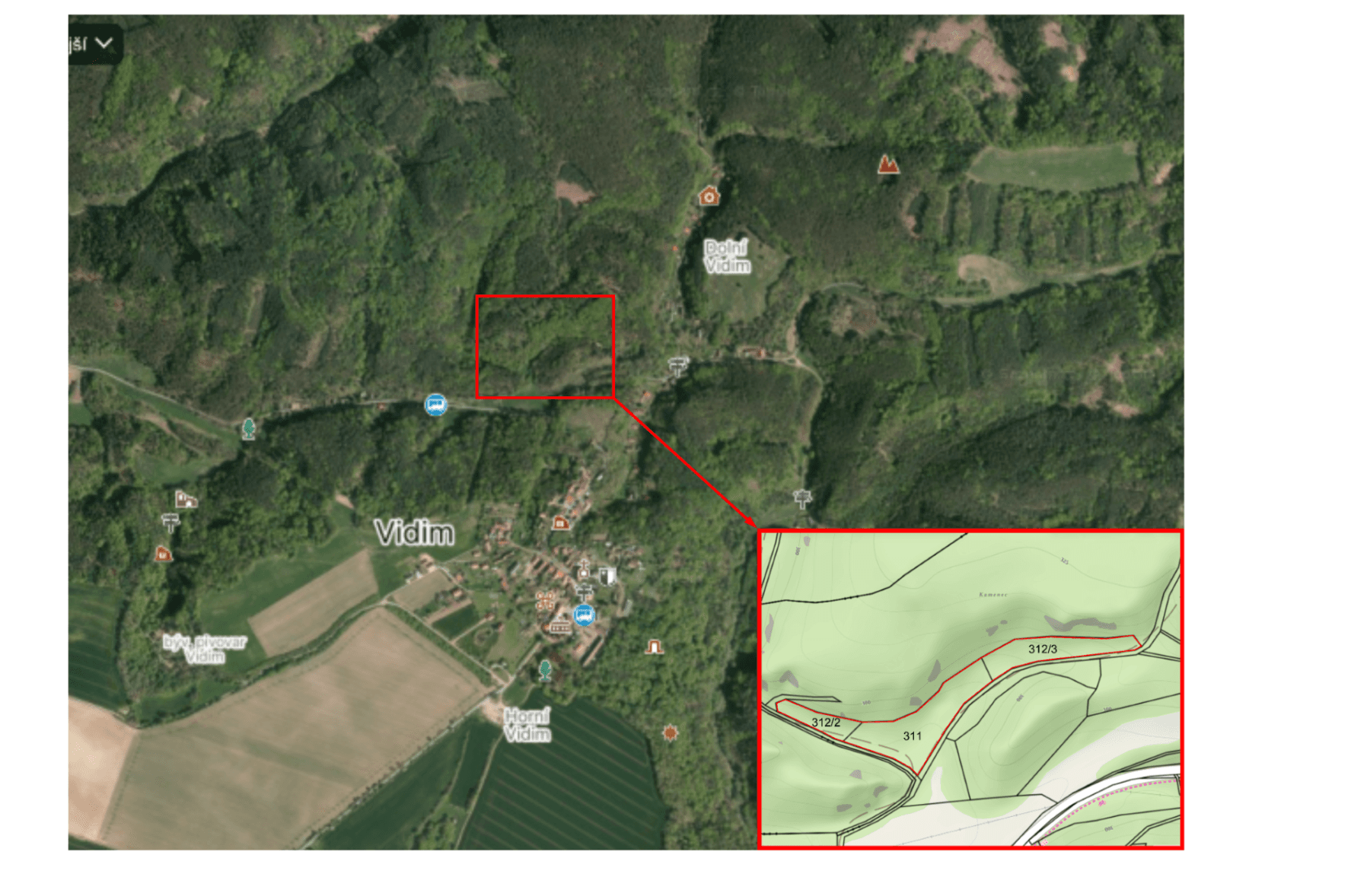 plot for sale, 6,471 m², 25935, Vidim, Středočeský Region plot for sale, 6,471 m², 25935, Vidim, Středočeský Region