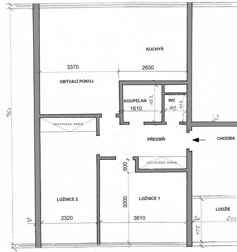 2 bedroom with open-plan kitchen flat to rent, 66 m², K Olympiku, Prague, Prague 2 bedroom with open-plan kitchen flat to rent, 66 m², K Olympiku, Prague, Prague