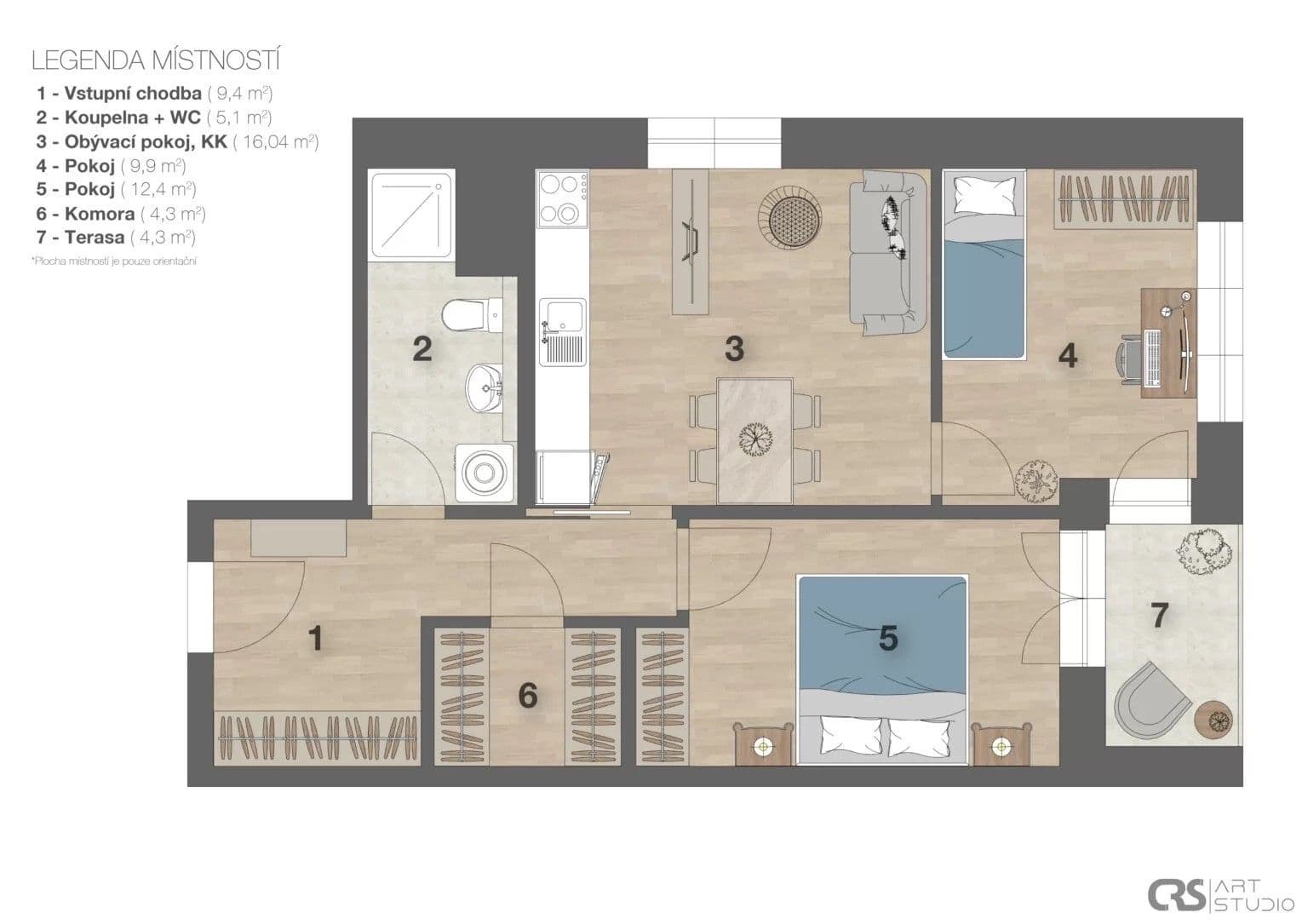 2 bedroom with open-plan kitchen flat to rent, 61 m², Tovární, Liberec, Liberecký Region 2 bedroom with open-plan kitchen flat to rent, 61 m², Tovární, Liberec, Liberecký Region