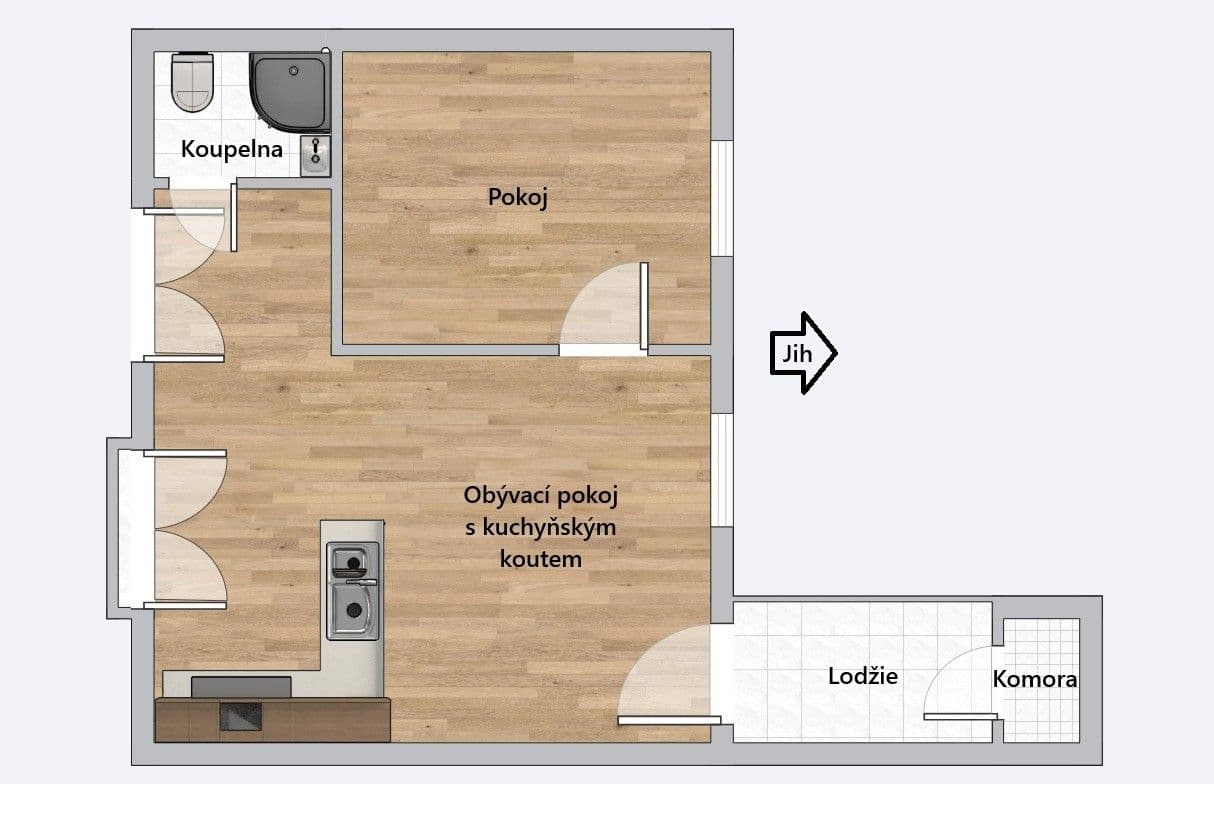 1 bedroom with open-plan kitchen flat to rent, 34 m², nám. T. G. Masaryka, Prostějov, Olomoucký Region 1 bedroom with open-plan kitchen flat to rent, 34 m², nám. T. G. Masaryka, Prostějov, Olomoucký Region