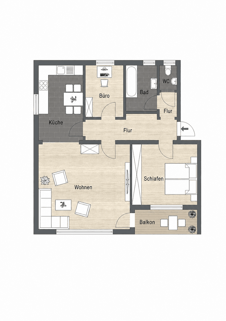 3 bedroom flat for sale, 84 m², Tegernheim, Bavaria 3 bedroom flat for sale, 84 m², Tegernheim, Bavaria