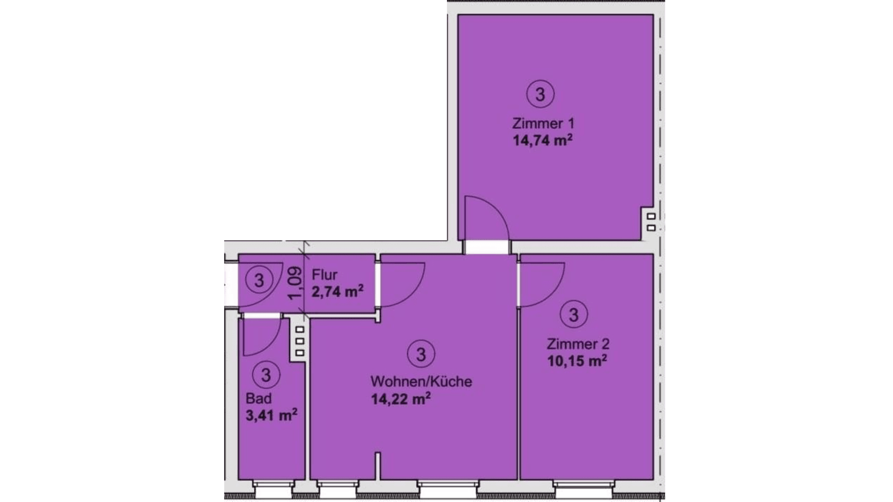 2 bedroom flat to rent, 45 m², Ravensbrink 9a, Osnabrück, Lower Saxony 2 bedroom flat to rent, 45 m², Ravensbrink 9a, Osnabrück, Lower Saxony