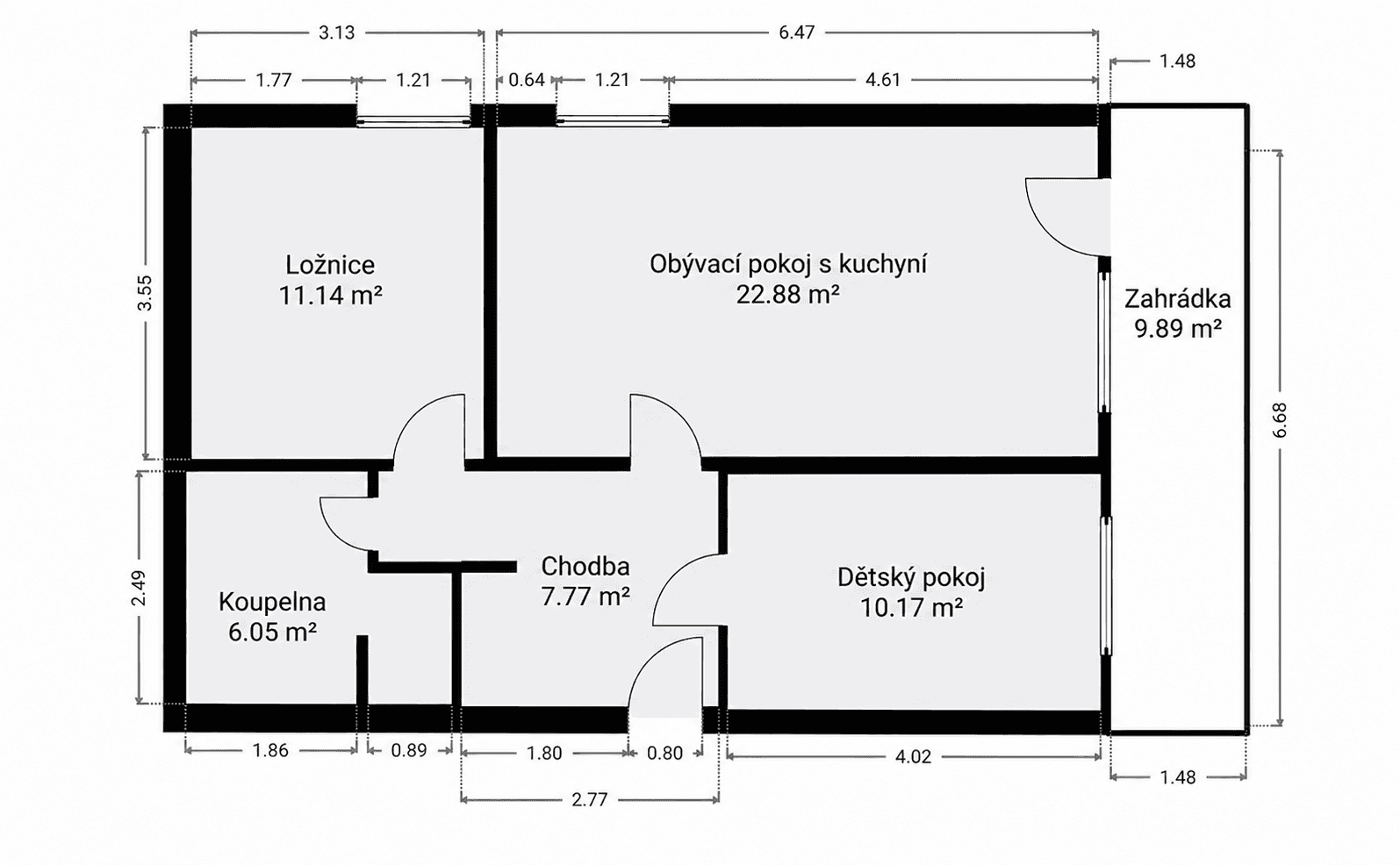 2 bedroom with open-plan kitchen flat for sale, 63 m², Břežany II, Středočeský Region 2 bedroom with open-plan kitchen flat for sale, 63 m², Břežany II, Středočeský Region