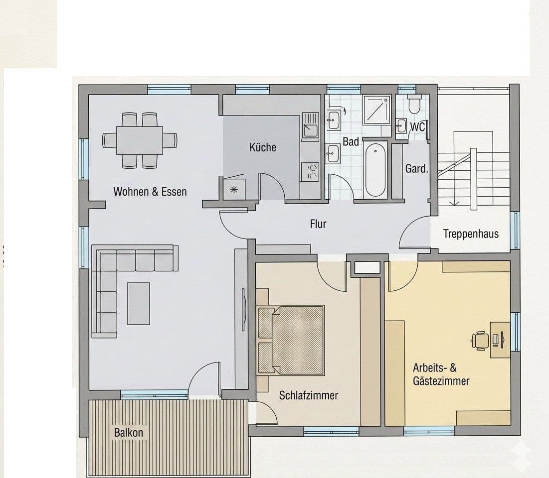 2 bedroom with open-plan kitchen flat to rent, 100 m², Maierhof 12, Denkendorf, Baden-Württemberg 2 bedroom with open-plan kitchen flat to rent, 100 m², Maierhof 12, Denkendorf, Baden-Württemberg