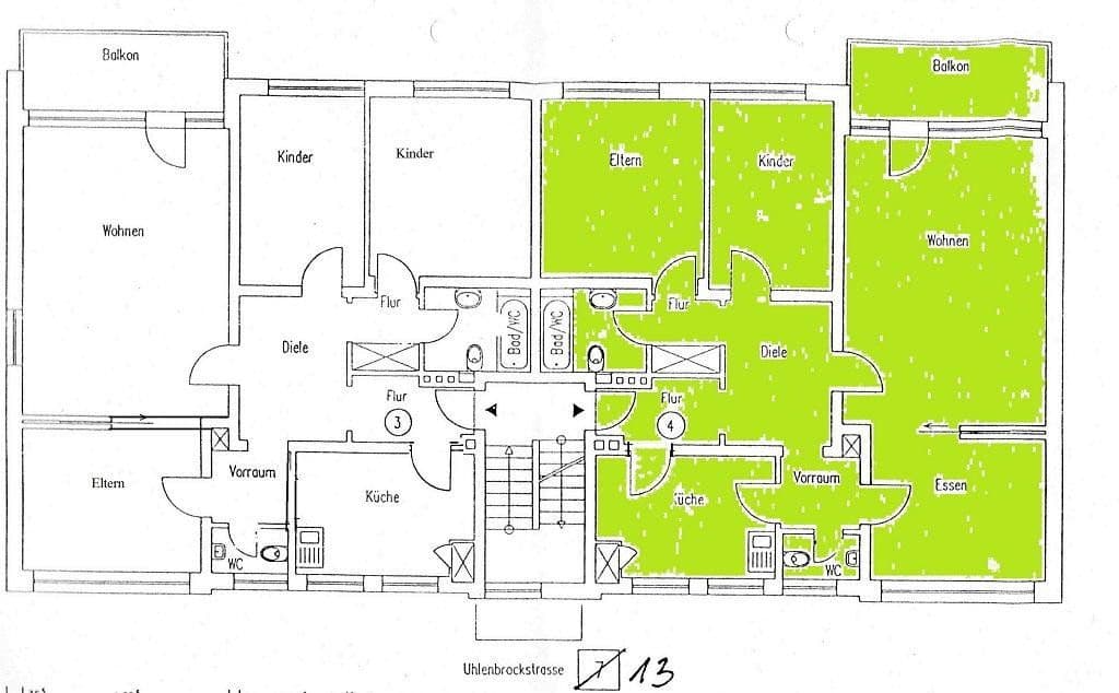3 bedroom with open-plan kitchen flat to rent, 102 m², Uhlenbrockstrasse 13, Gelsenkirchen, North Rhine-Westphalia 3 bedroom with open-plan kitchen flat to rent, 102 m², Uhlenbrockstrasse 13, Gelsenkirchen, North Rhine-Westphalia