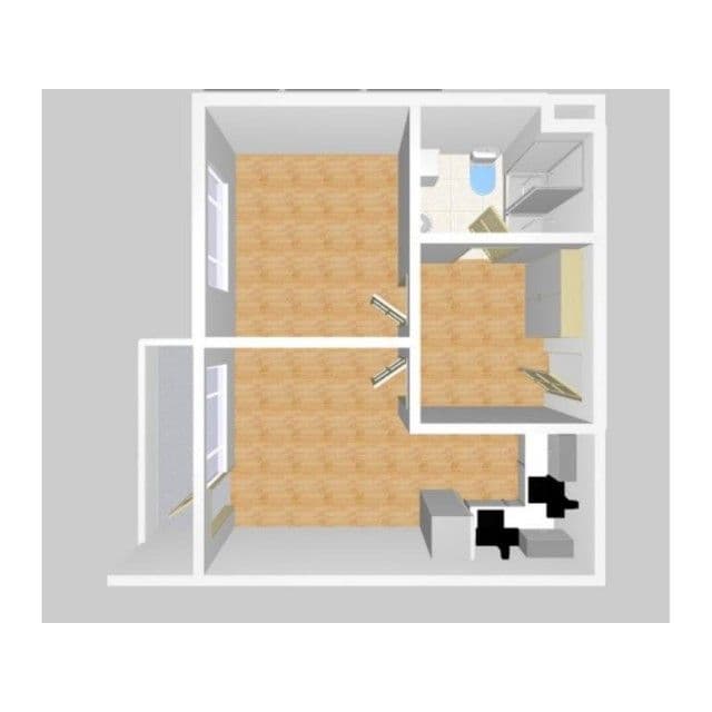 1 bedroom with open-plan kitchen flat to rent, 50 m², Bermanova, Prague, Prague 1 bedroom with open-plan kitchen flat to rent, 50 m², Bermanova, Prague, Prague