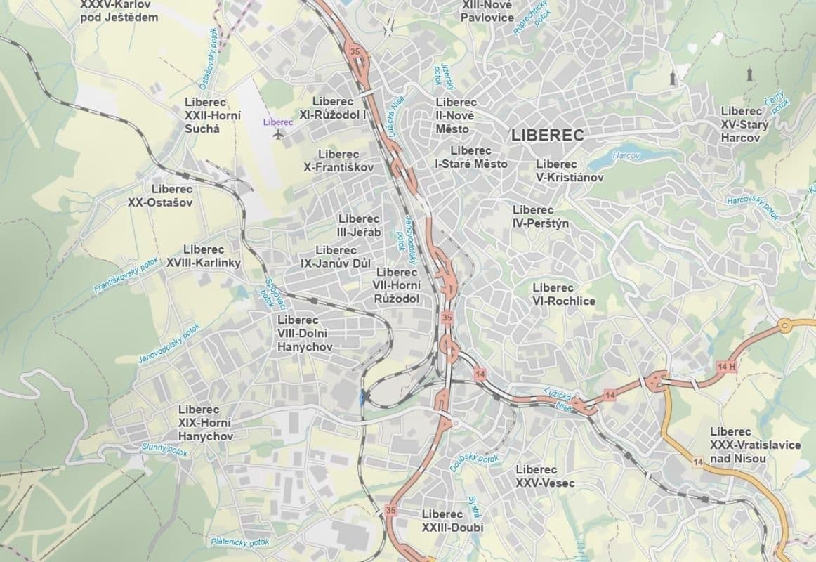 plot for sale, 3,648 m², Liberec, Liberecký Region plot for sale, 3,648 m², Liberec, Liberecký Region