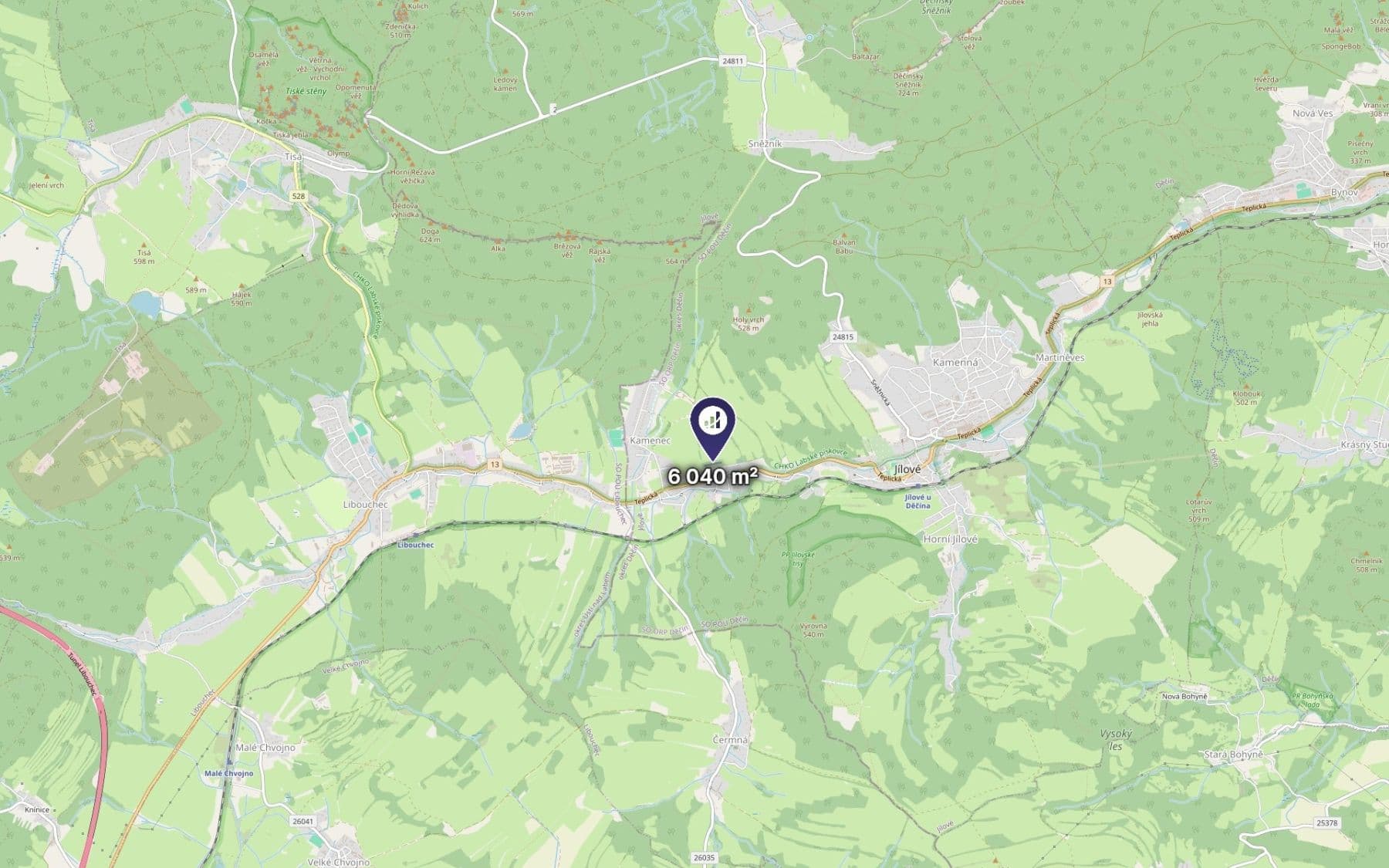 plot for sale, 6,040 m², Jílové, Ústecký Region plot for sale, 6,040 m², Jílové, Ústecký Region