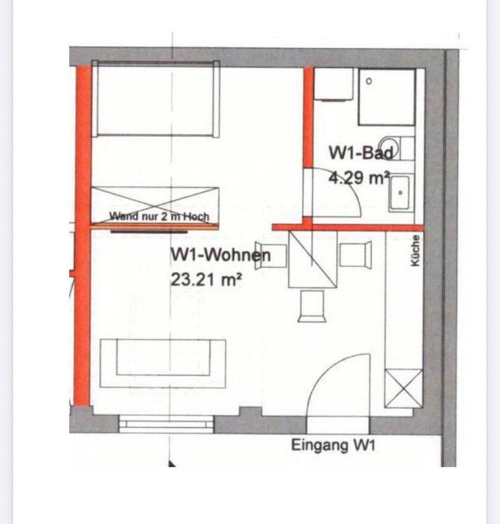 Studio flat to rent, 28 m², Ettlinger Str. 11, Karlsruhe, Baden-Württemberg Studio flat to rent, 28 m², Ettlinger Str. 11, Karlsruhe, Baden-Württemberg