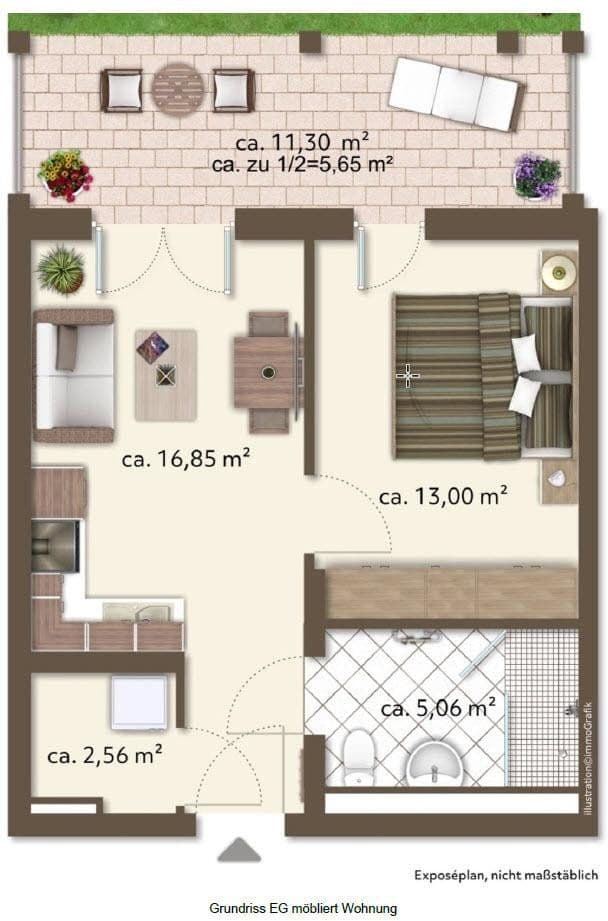 2 bedroom flat to rent, 41 m², Frühlingsplatz.2, Karlsfeld, Bavaria 2 bedroom flat to rent, 41 m², Frühlingsplatz.2, Karlsfeld, Bavaria