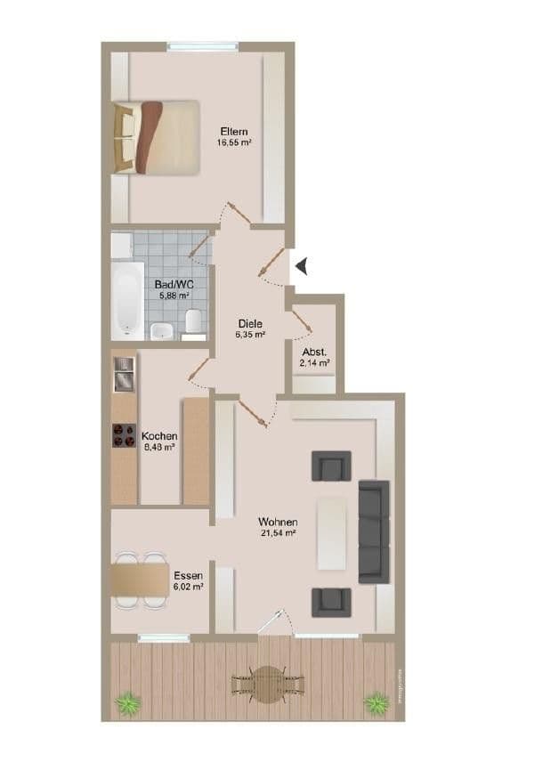 3 bedroom flat to rent, 75 m², Uhlandstraße 12, Blumberg, Baden-Württemberg 3 bedroom flat to rent, 75 m², Uhlandstraße 12, Blumberg, Baden-Württemberg