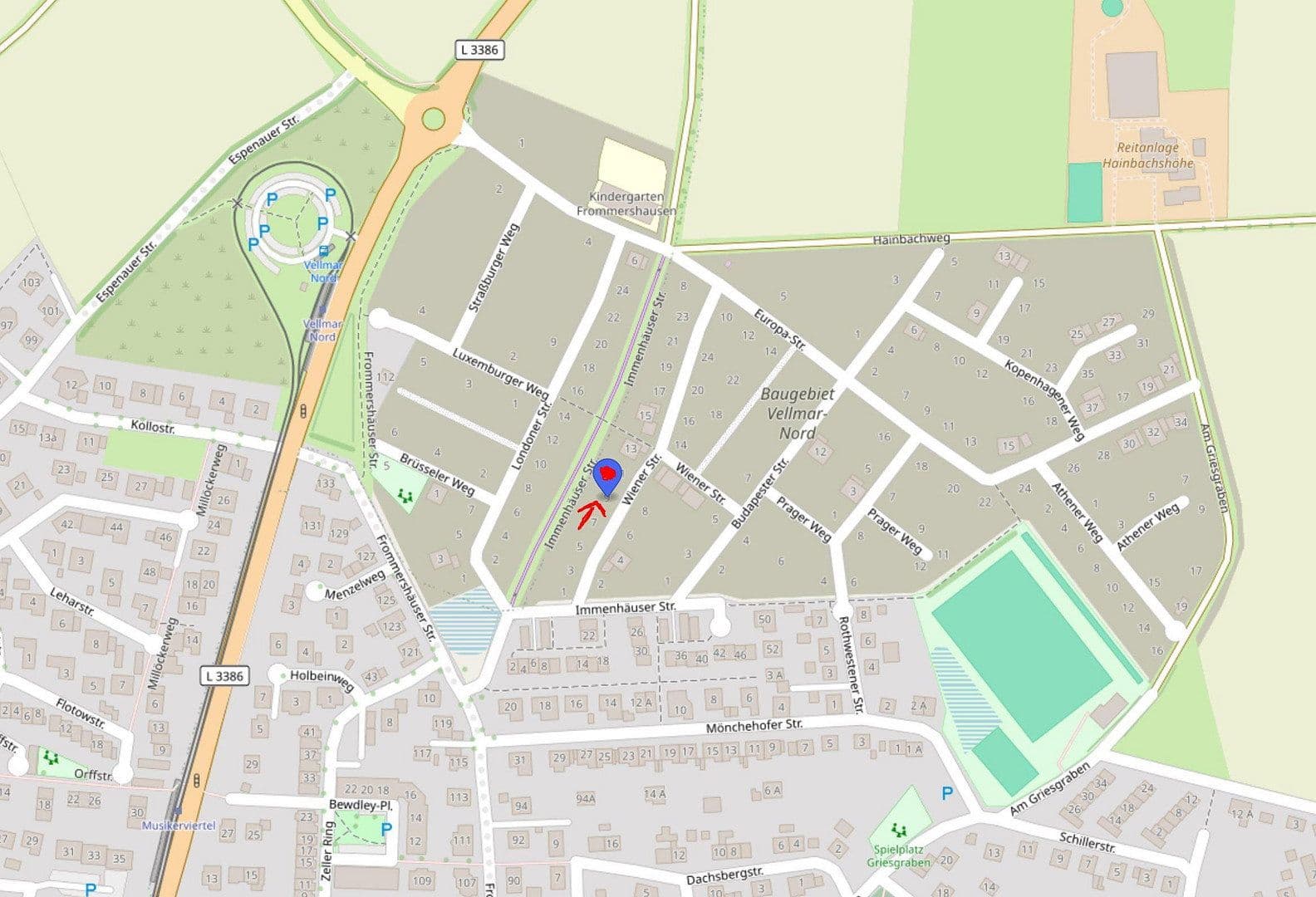 plot for sale, 657 m², Vellmar, Hesse plot for sale, 657 m², Vellmar, Hesse