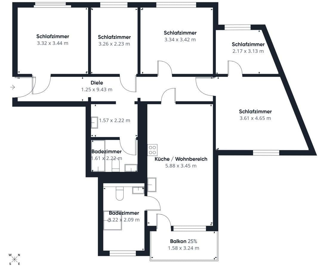 6 bedroom flat for sale, 96 m², Lion-Feuchtwanger-Straße 52, Berlin, Berlin 6 bedroom flat for sale, 96 m², Lion-Feuchtwanger-Straße 52, Berlin, Berlin