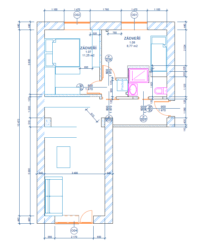 2 bedroom with open-plan kitchen flat to rent, 53 m², Hartigova, Prague, Prague 2 bedroom with open-plan kitchen flat to rent, 53 m², Hartigova, Prague, Prague