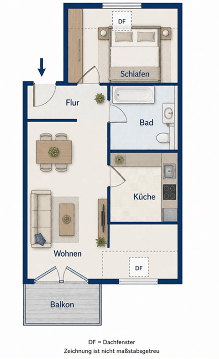 2 bedroom flat to rent, 52 m², Enzstr. 8/1, Herrenberg, Baden-Württemberg 2 bedroom flat to rent, 52 m², Enzstr. 8/1, Herrenberg, Baden-Württemberg