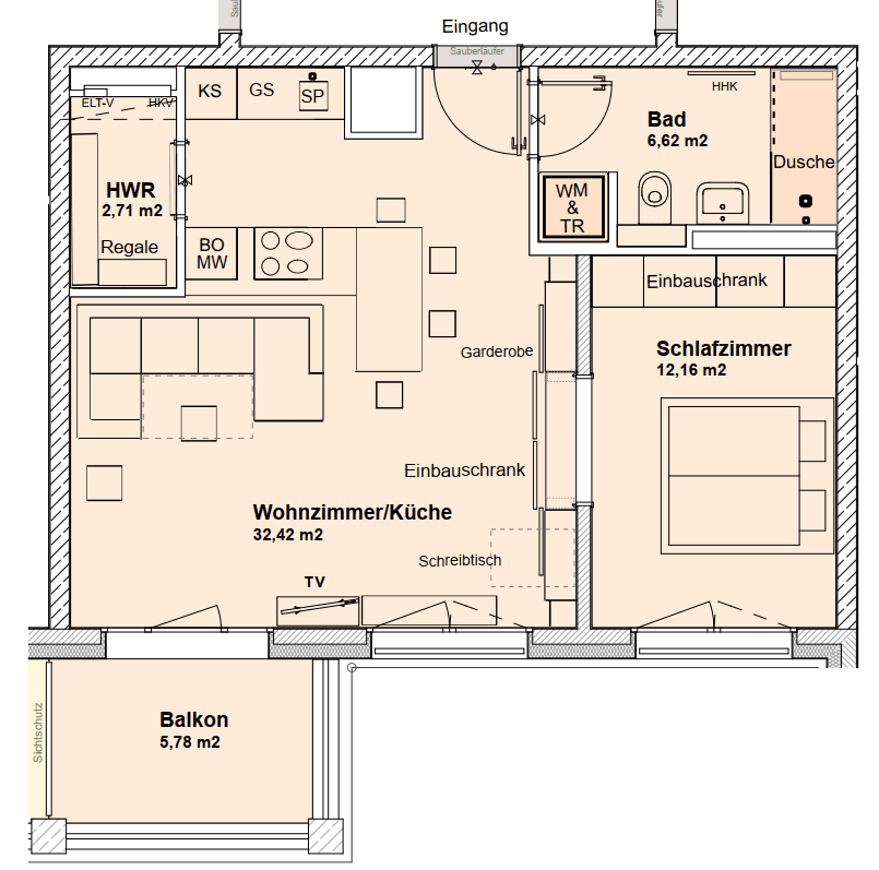 2 bedroom flat to rent, 57 m², Berlin, Berlin 2 bedroom flat to rent, 57 m², Berlin, Berlin