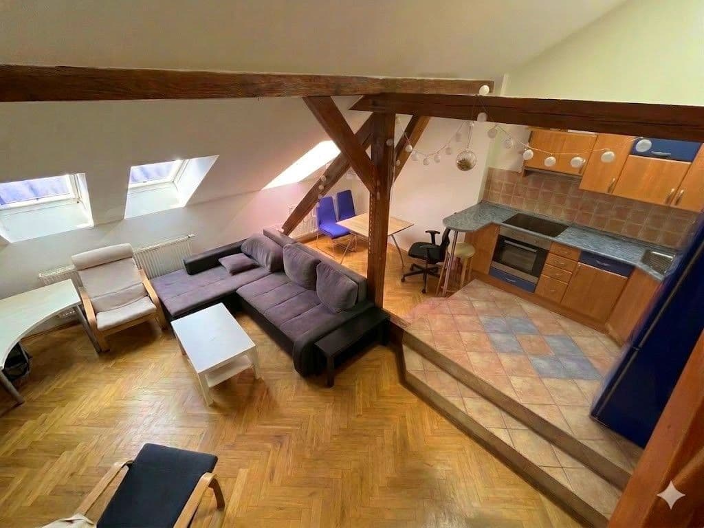 1 bedroom with open-plan kitchen flat to rent, 59 m², Slezská, Prague, Prague 1 bedroom with open-plan kitchen flat to rent, 59 m², Slezská, Prague, Prague