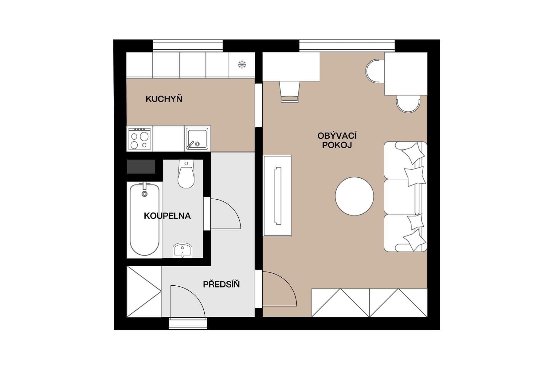 1 bedroom flat for sale, 38 m², Pastelová, Liberec, Prague 1 bedroom flat for sale, 38 m², Pastelová, Liberec, Prague