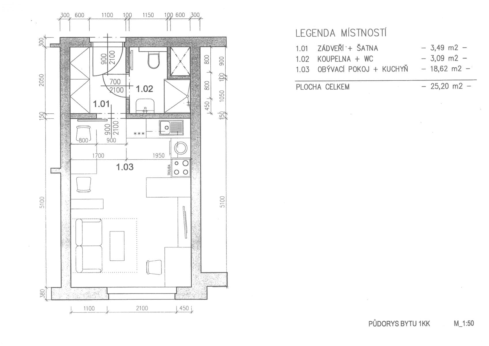 Studio flat to rent, 25 m², Přadlácká, Brno, Jihomoravský Region Studio flat to rent, 25 m², Přadlácká, Brno, Jihomoravský Region