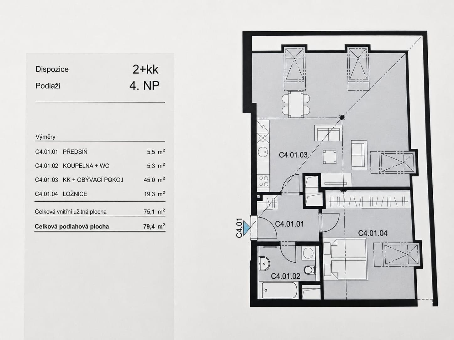 1 bedroom with open-plan kitchen flat to rent, 79 m², Cihlářská, Hostivice, Středočeský Region 1 bedroom with open-plan kitchen flat to rent, 79 m², Cihlářská, Hostivice, Středočeský Region