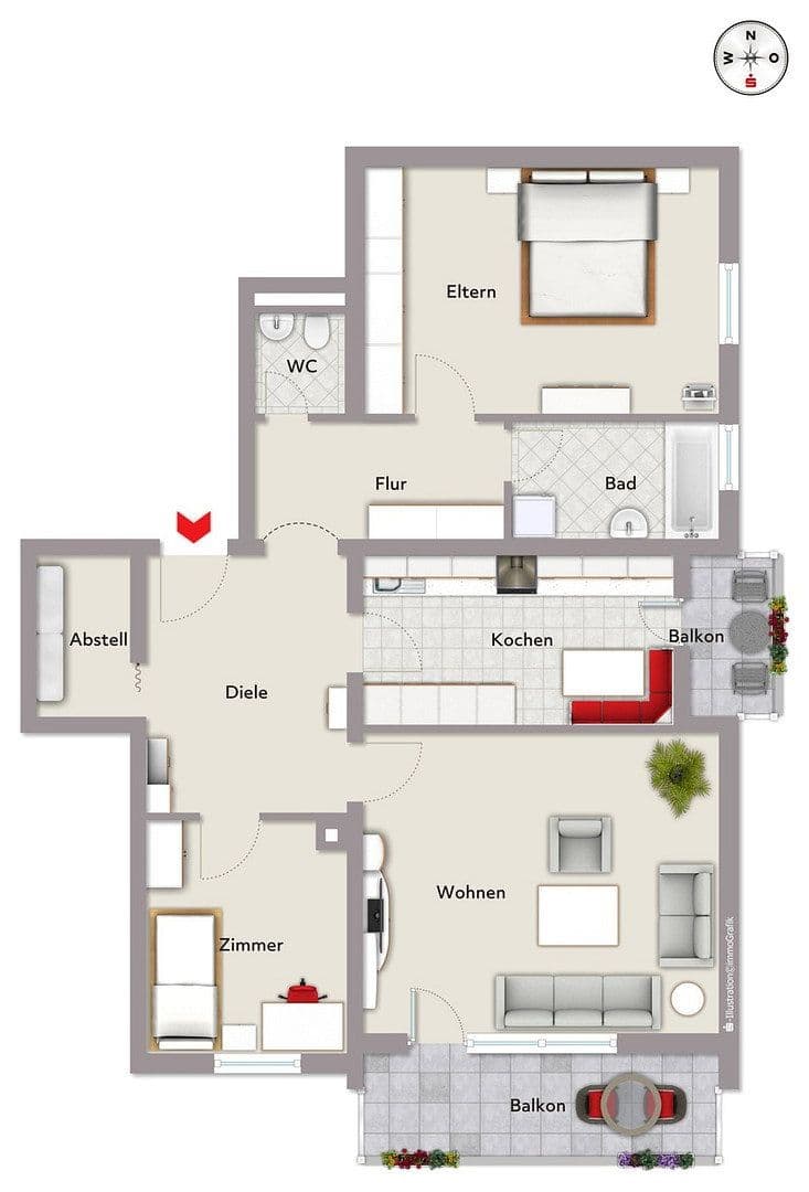 3 bedroom flat to rent, 97 m², Nürnberg, Bavaria 3 bedroom flat to rent, 97 m², Nürnberg, Bavaria