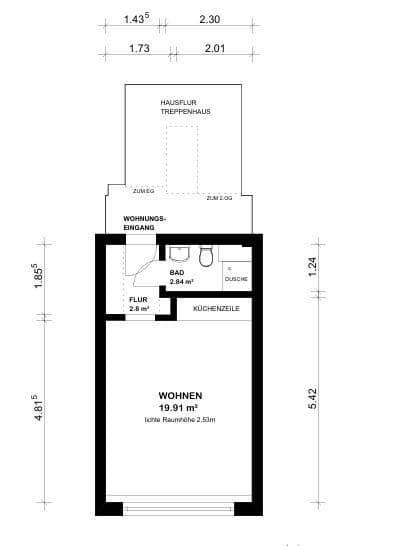 1 bedroom flat to rent, 26 m², Lindenstraße 30, Bremen, Bremen 1 bedroom flat to rent, 26 m², Lindenstraße 30, Bremen, Bremen