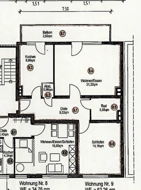 2 bedroom flat to rent, 63 m², Poststr. 7, Bottrop, North Rhine-Westphalia 2 bedroom flat to rent, 63 m², Poststr. 7, Bottrop, North Rhine-Westphalia