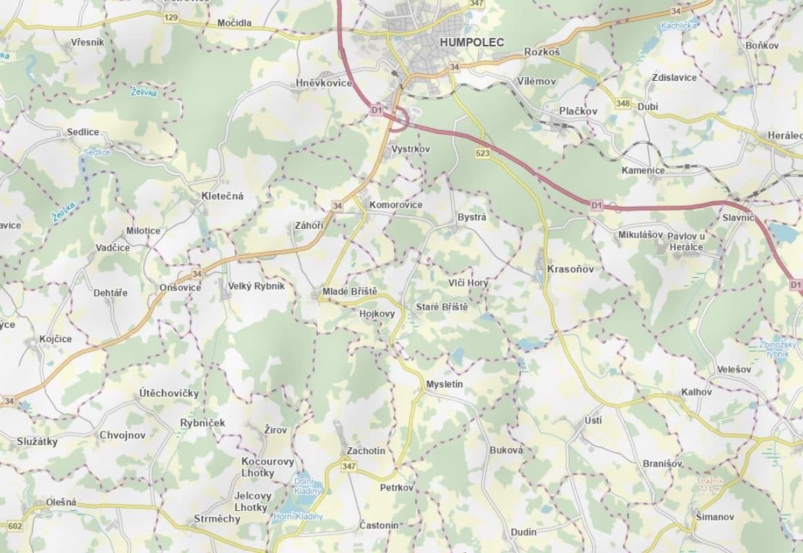plot for sale, 487 m², Mladé Bříště, Vysočina Region plot for sale, 487 m², Mladé Bříště, Vysočina Region