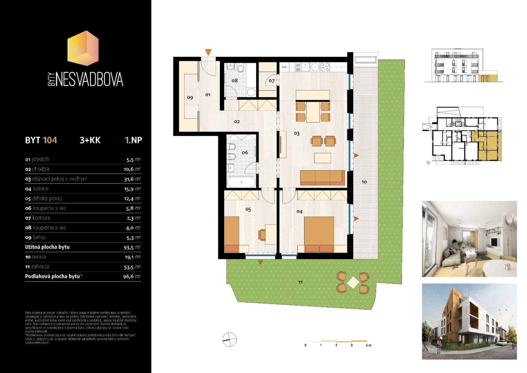 2 bedroom with open-plan kitchen flat for sale, 97 m², Nesvadbova, Prague, Prague 2 bedroom with open-plan kitchen flat for sale, 97 m², Nesvadbova, Prague, Prague
