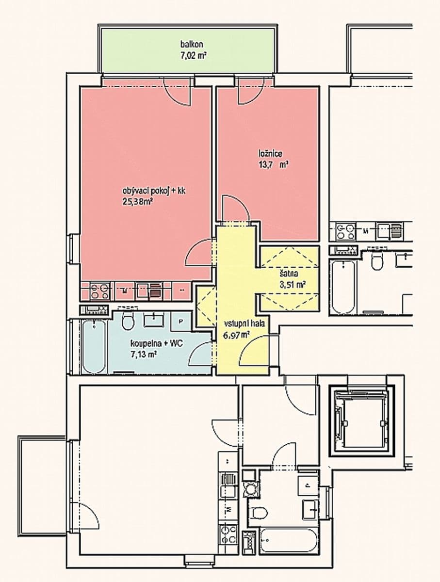 1 bedroom with open-plan kitchen flat to rent, 57 m², Boží Hora, Ivančice, Jihomoravský Region 1 bedroom with open-plan kitchen flat to rent, 57 m², Boží Hora, Ivančice, Jihomoravský Region