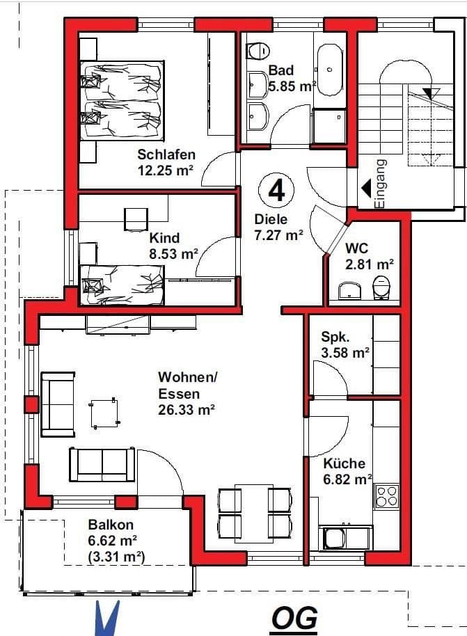 3 bedroom flat to rent, 76 m², Riedstraße 48, Althengstett, Baden-Württemberg 3 bedroom flat to rent, 76 m², Riedstraße 48, Althengstett, Baden-Württemberg