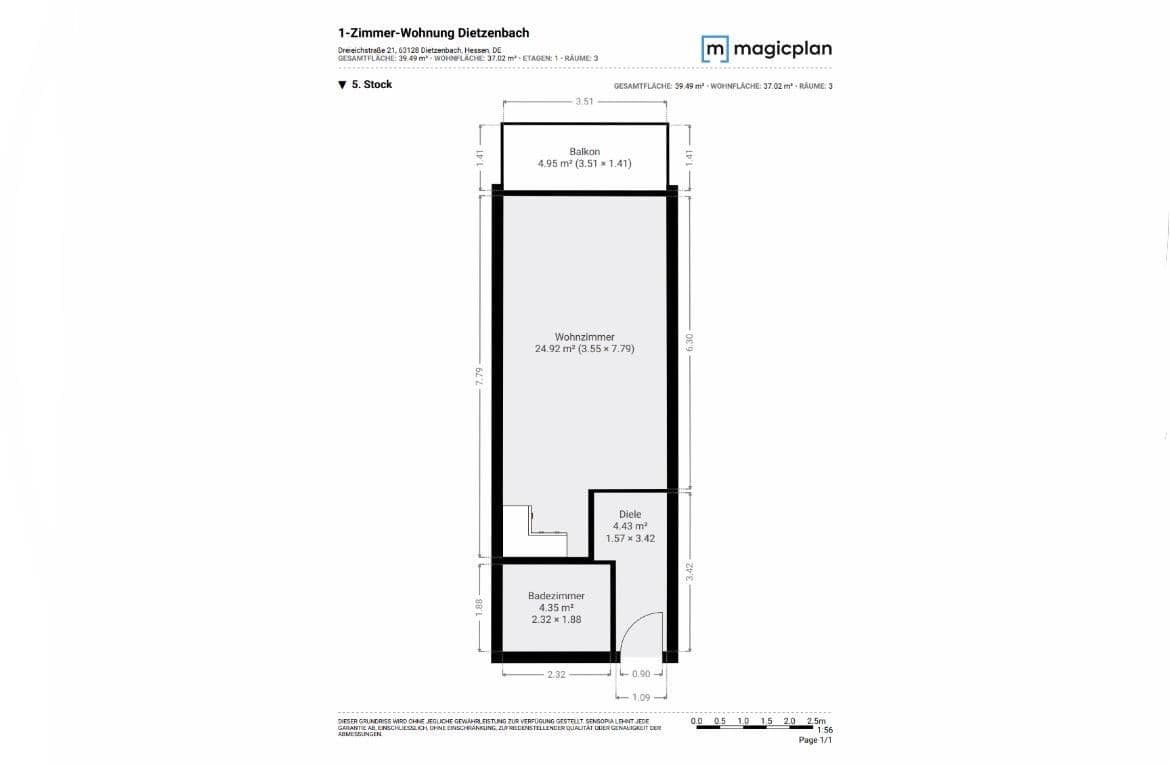 1 bedroom flat to rent, 37 m², Dreieichstraße 21, Dietzenbach, Hesse 1 bedroom flat to rent, 37 m², Dreieichstraße 21, Dietzenbach, Hesse
