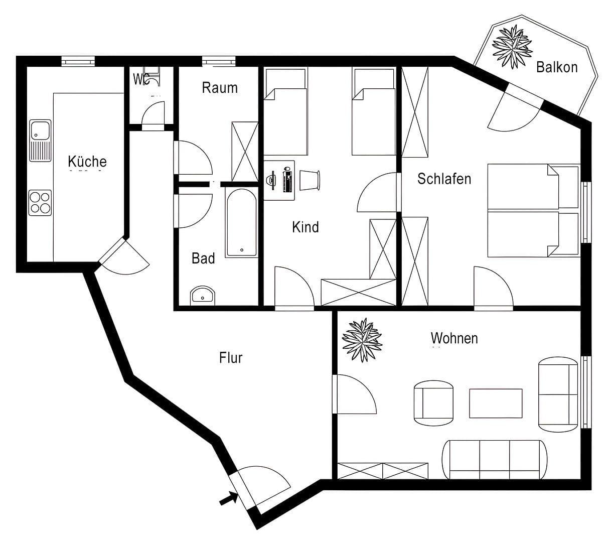 2 bedroom with open-plan kitchen flat to rent, 110 m², Valleystraße 19, München, Bavaria 2 bedroom with open-plan kitchen flat to rent, 110 m², Valleystraße 19, München, Bavaria