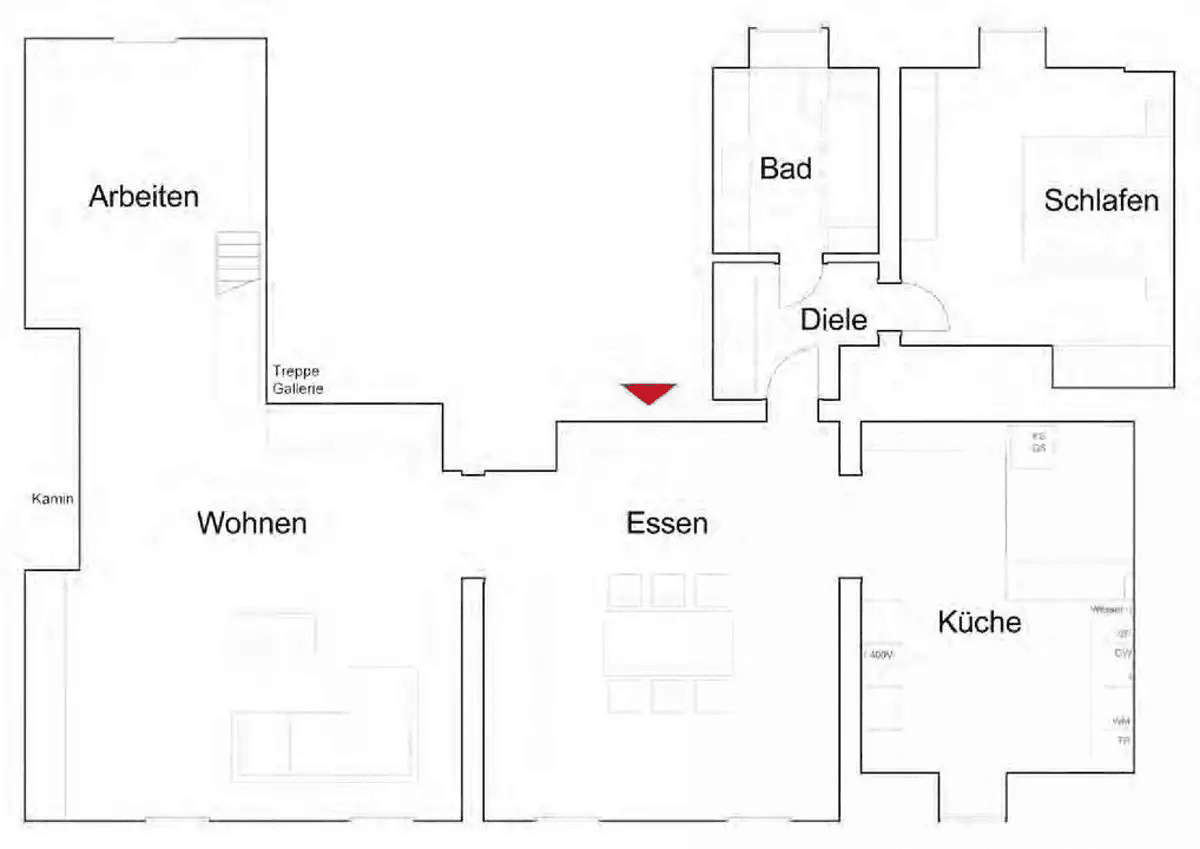 1 bedroom with open-plan kitchen flat to rent, 123 m², Köln, North Rhine-Westphalia 1 bedroom with open-plan kitchen flat to rent, 123 m², Köln, North Rhine-Westphalia