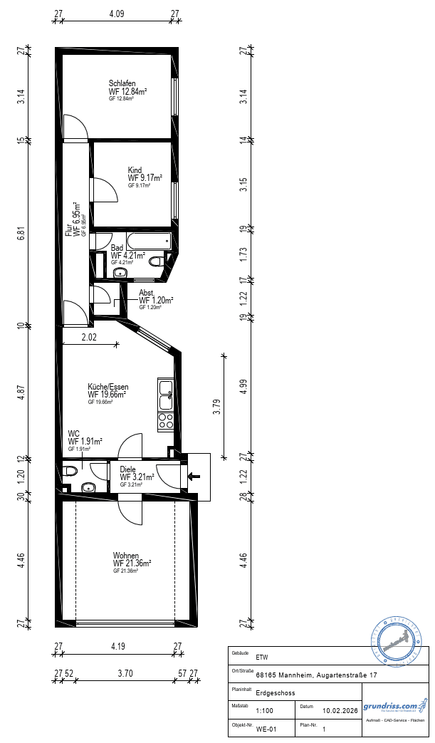 2 bedroom with open-plan kitchen flat to rent, 84 m², Augartenstraße 17, Mannheim, Baden-Württemberg 2 bedroom with open-plan kitchen flat to rent, 84 m², Augartenstraße 17, Mannheim, Baden-Württemberg