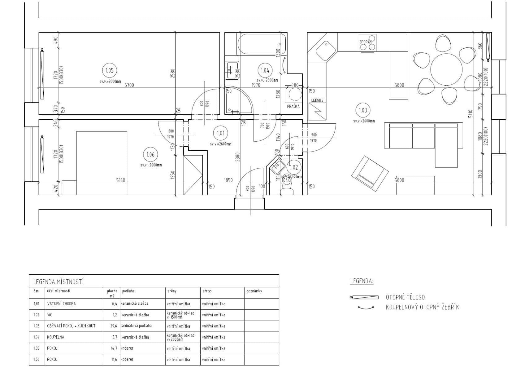 2 bedroom with open-plan kitchen flat to rent, 73 m², Radyňská, Plzeň, Plzeňský Region 2 bedroom with open-plan kitchen flat to rent, 73 m², Radyňská, Plzeň, Plzeňský Region