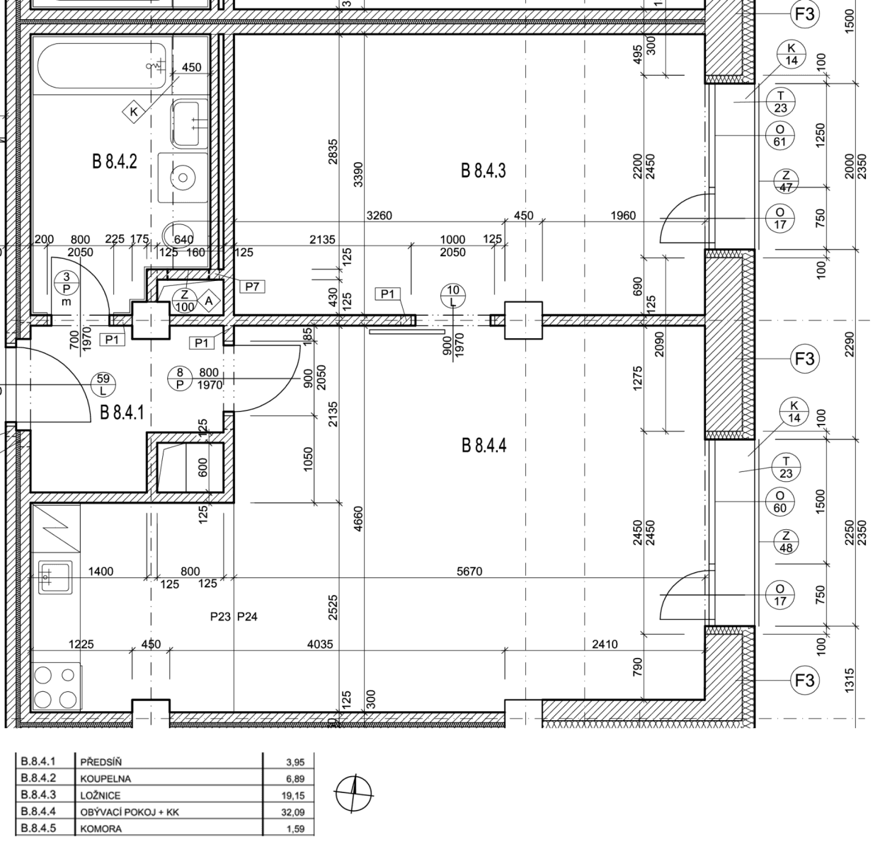 1 bedroom with open-plan kitchen flat to rent, 62 m², V Háji, Prague, Prague 1 bedroom with open-plan kitchen flat to rent, 62 m², V Háji, Prague, Prague