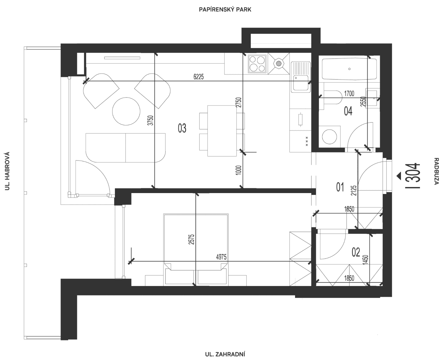 1 bedroom with open-plan kitchen flat to rent, 66 m², Zahradní, Plzeň, Plzeňský Region 1 bedroom with open-plan kitchen flat to rent, 66 m², Zahradní, Plzeň, Plzeňský Region