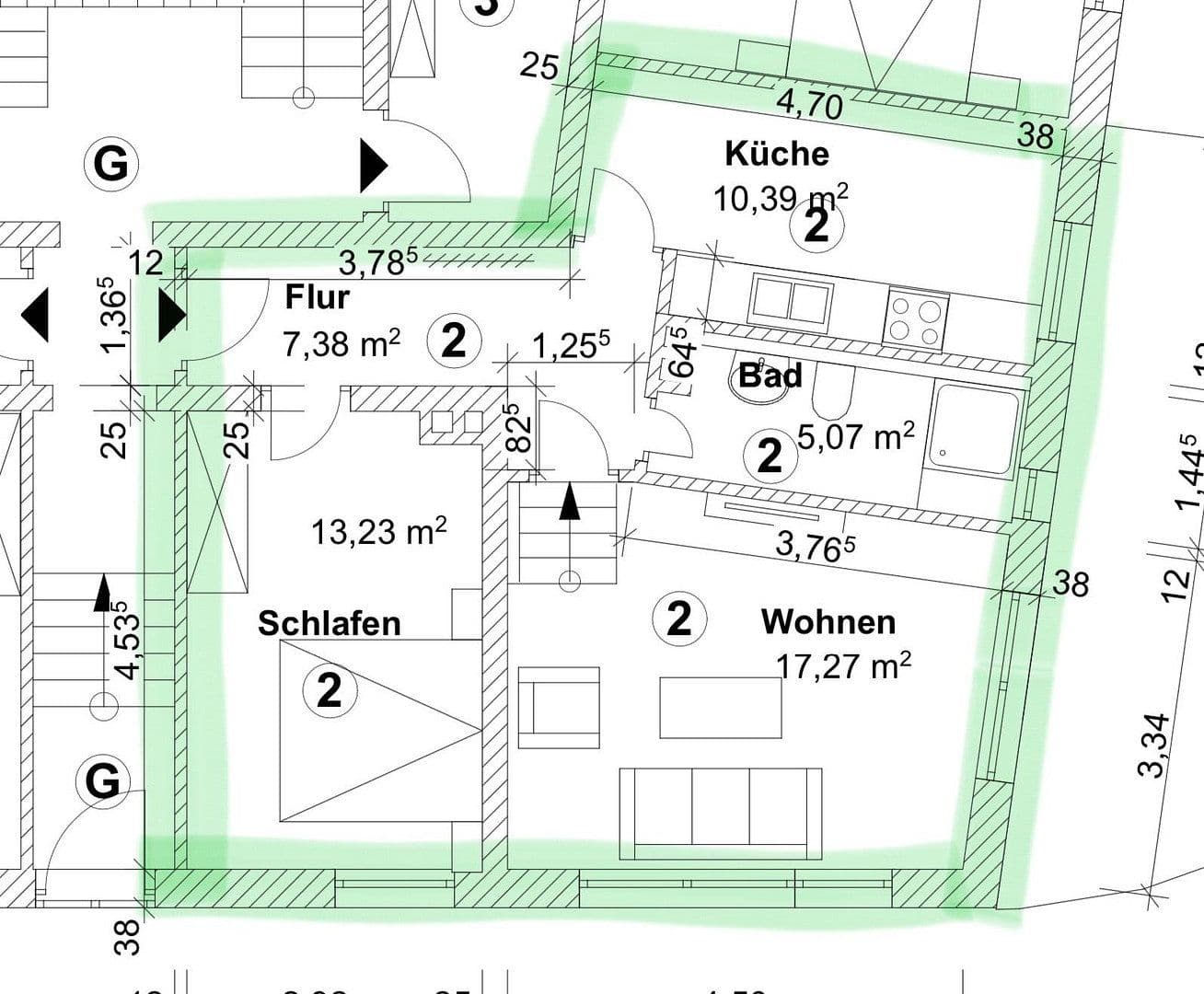 2 bedroom flat to rent, 54 m², Stammestraße 63A, Hanover, Lower Saxony 2 bedroom flat to rent, 54 m², Stammestraße 63A, Hanover, Lower Saxony