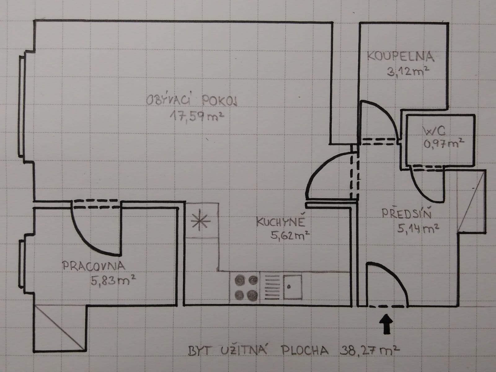 1 bedroom with open-plan kitchen flat to rent, 38 m², 5. května, Prague, Prague 1 bedroom with open-plan kitchen flat to rent, 38 m², 5. května, Prague, Prague