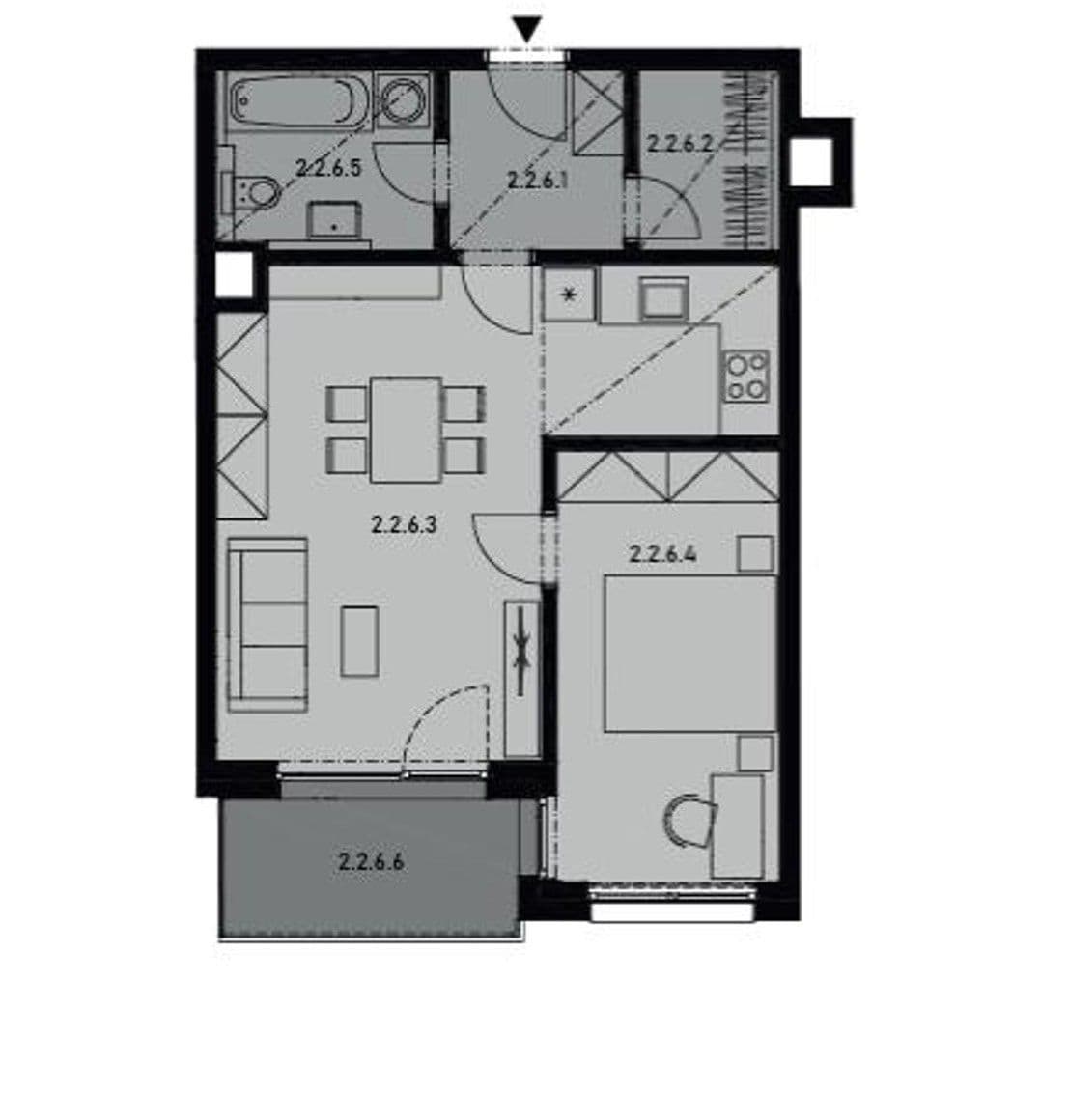 1 bedroom with open-plan kitchen flat to rent, 56 m², Divíškové, Prague, Prague 1 bedroom with open-plan kitchen flat to rent, 56 m², Divíškové, Prague, Prague