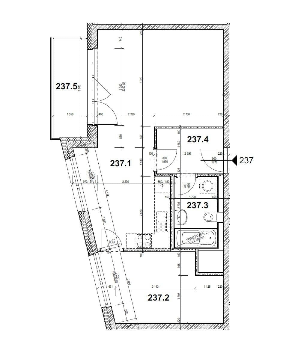 1 bedroom with open-plan kitchen flat to rent, 59 m², Gerstelova, Prague, Prague 1 bedroom with open-plan kitchen flat to rent, 59 m², Gerstelova, Prague, Prague